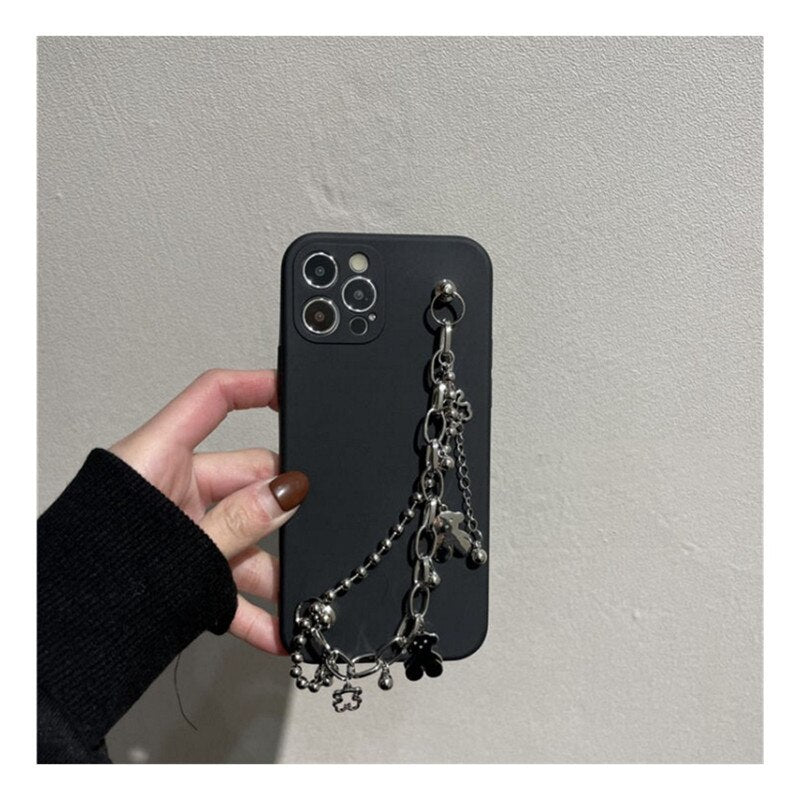 Gothic Metal Bear Chain Iphone case