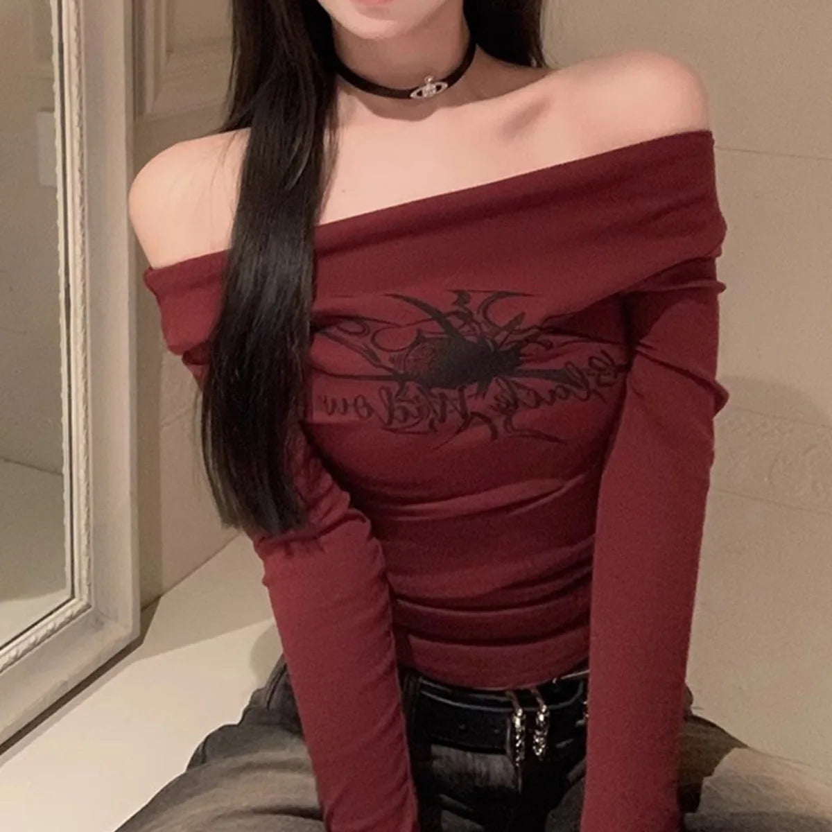 Red Longsleeve Top