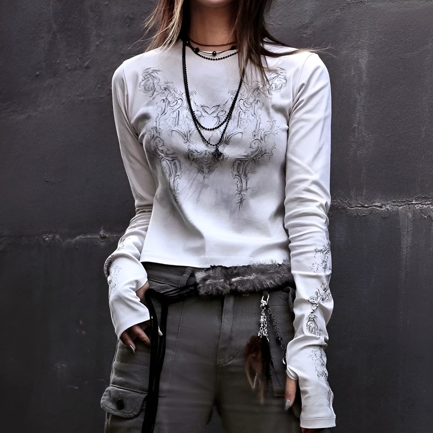 White Graphic Tee