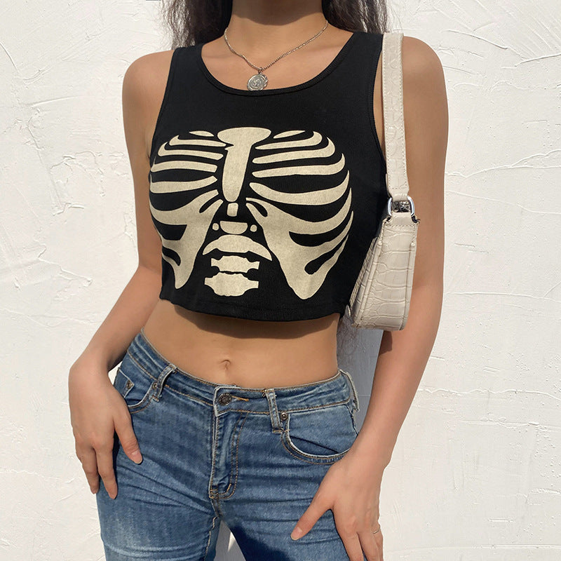 Skull Cropped Tee