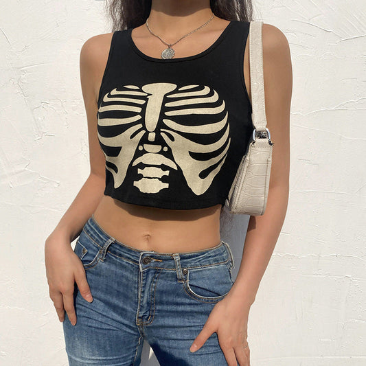 Skull Cropped Tee