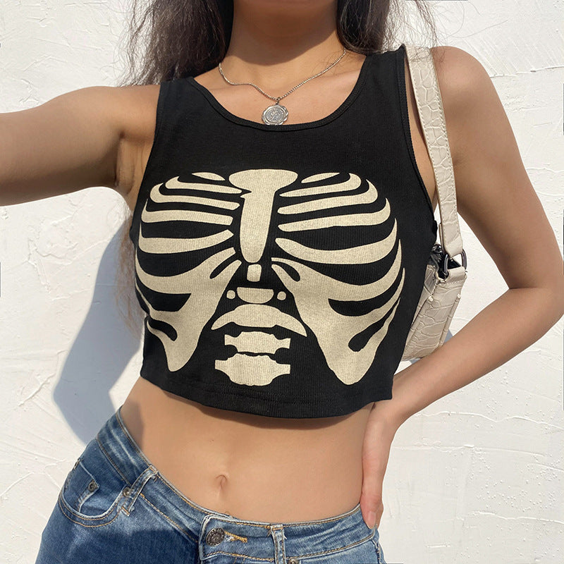Skull Cropped Tee