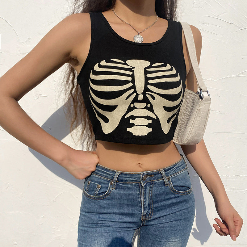 Skull Cropped Tee