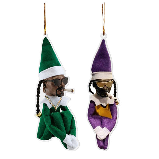 Christmas elf snoop dogg hanging decoration