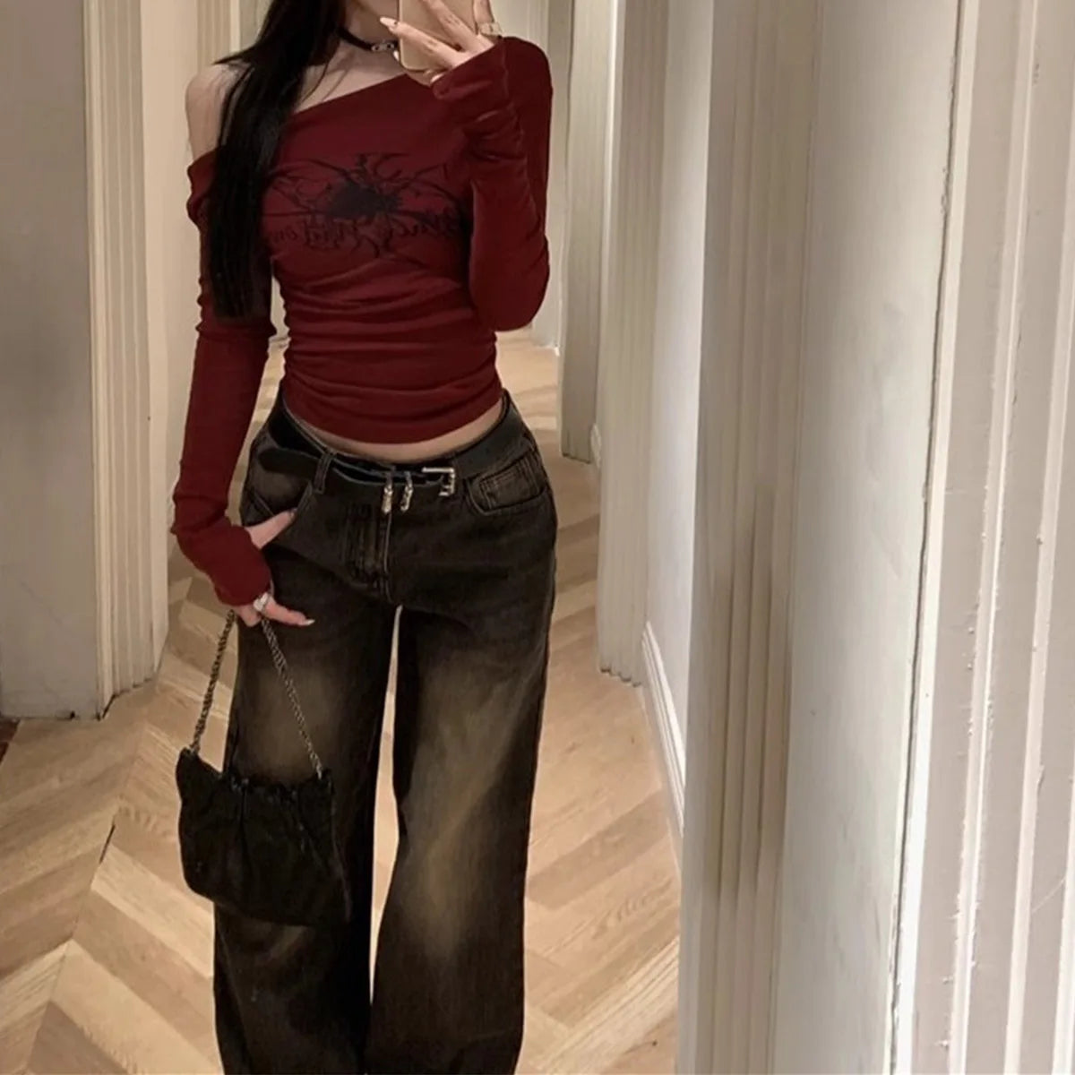 Red Longsleeve Top