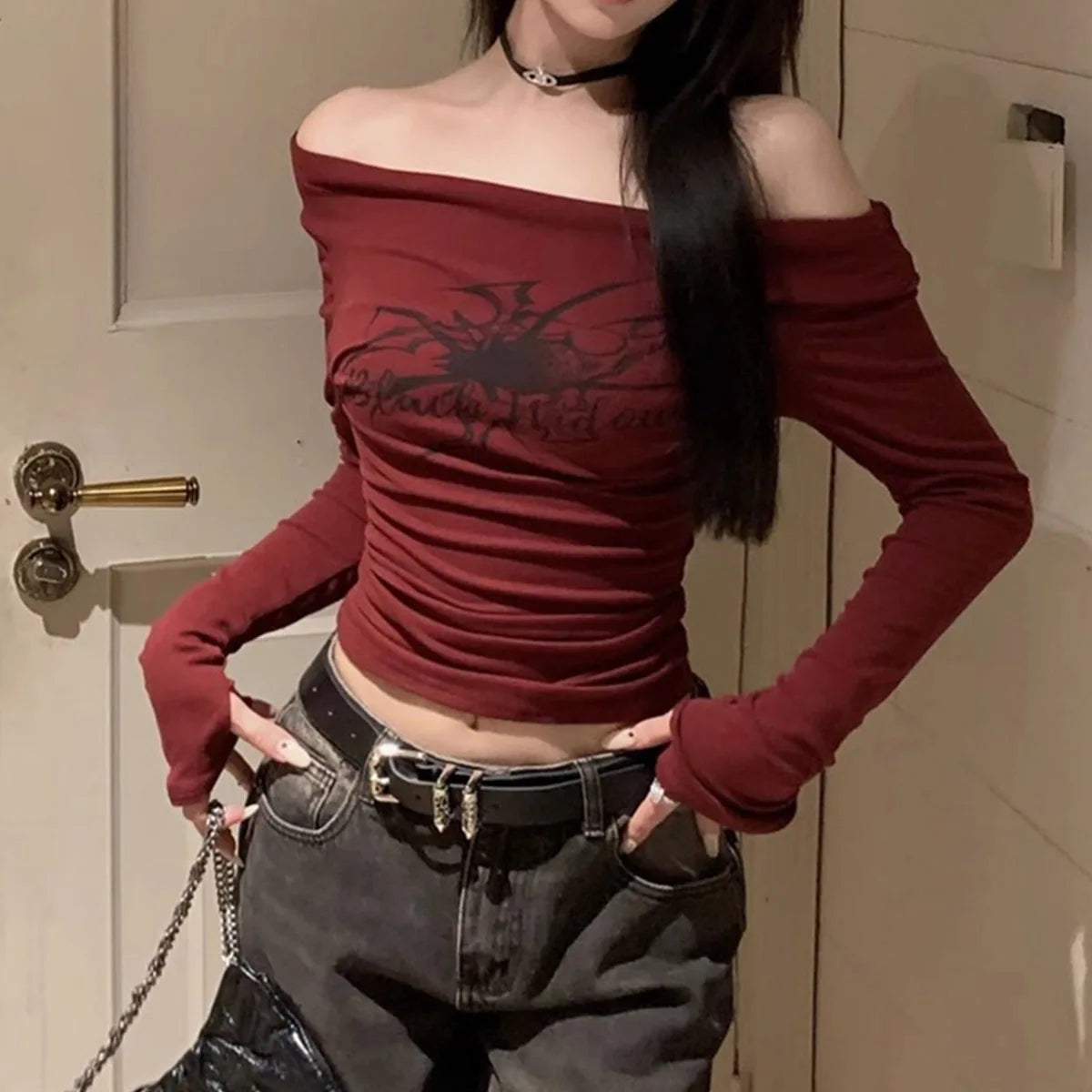 Red Longsleeve Top