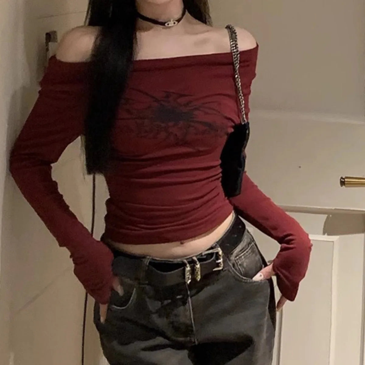 Red Longsleeve Top