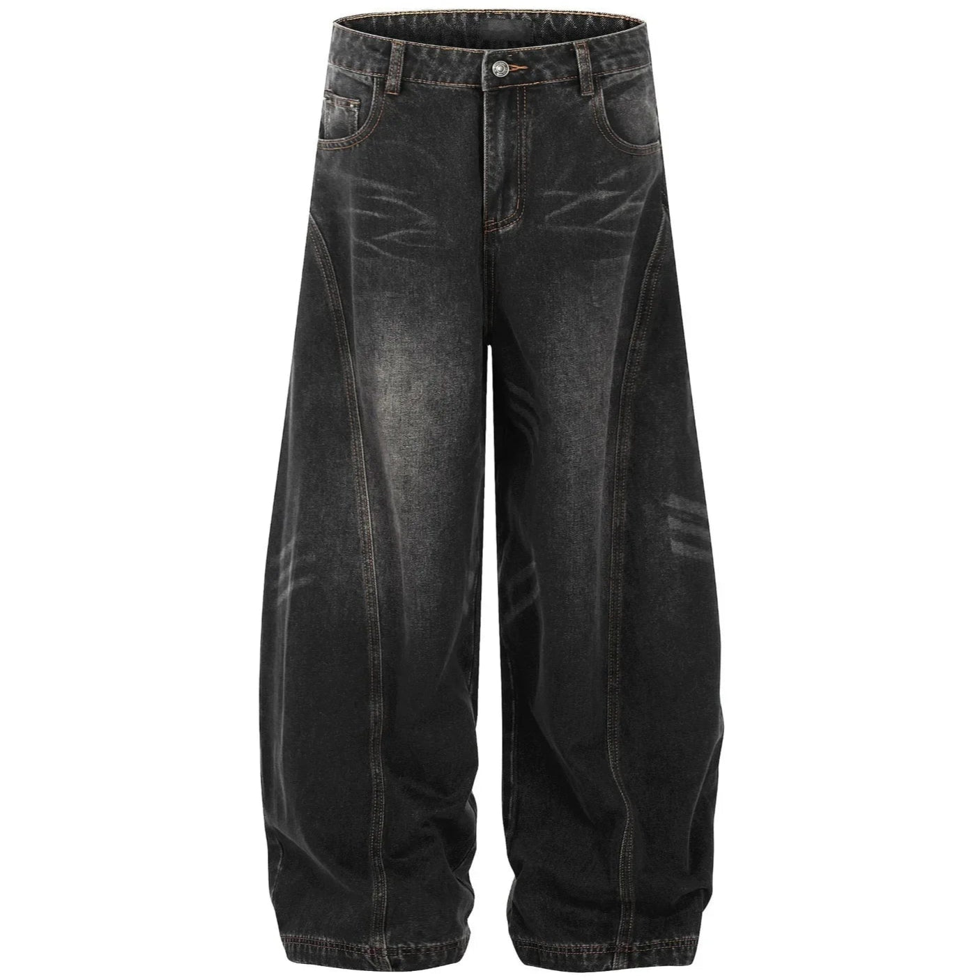 Washed Splicing Trousers