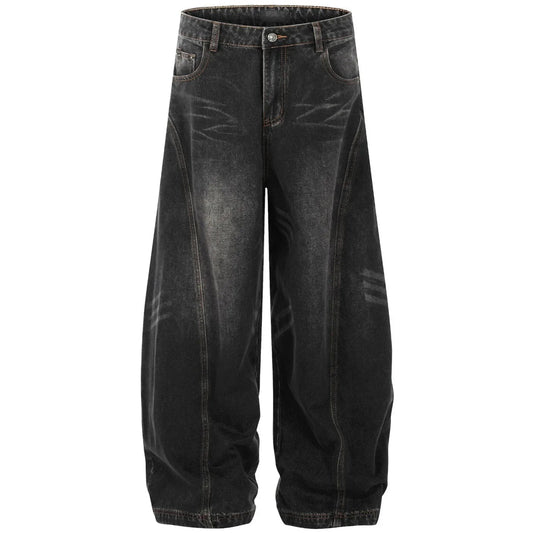 Washed Splicing Trousers