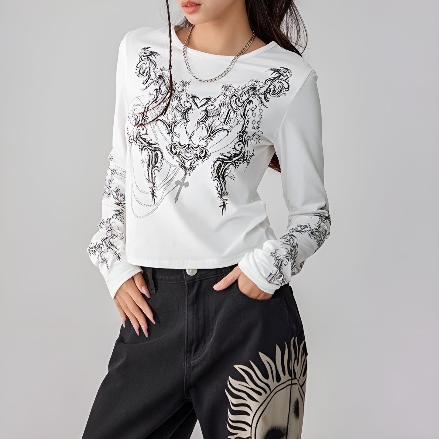 White Graphic Tee